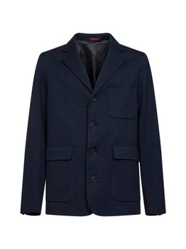 Gucci | GUCCI | Dark blue cotton jersey single-breasted jacket | Man | 48