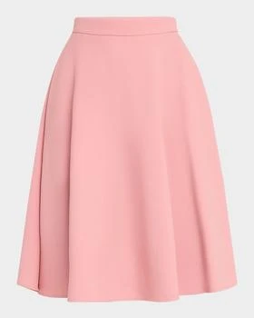 Dolce & Gabbana | Wool Crepe-Stretch Longuette Skirt