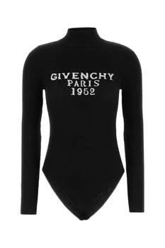 Givenchy | Givenchy	 Logo Intarsia High-Neck Bodysuit