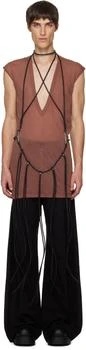 Rick Owens | Black Concordians Cord Fringed Tank Top