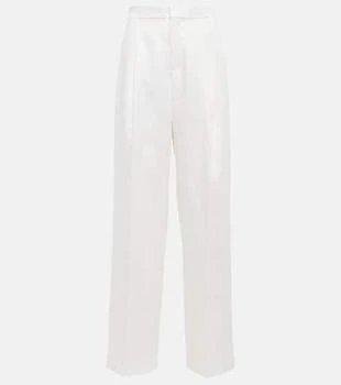 Chloé | Mid-rise straight linen pants