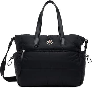 Moncler | Baby Black Logo Diaper Bag