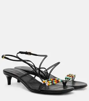 Khaite | Loop 35 beaded leather sandals