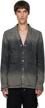 Rick Owens | Gray Concordians Larry Fogpocket Denim Shirt