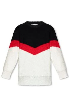 Stella McCartney | Stella McCartney Chevron-Striped Chunky-Knit Crewneck Jumper