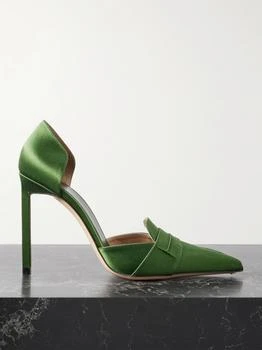 Tom Ford | Eva D'orsay Satin Pumps - Emerald - IT40