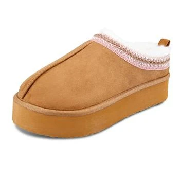 Jessica Simpson womens Microsuede Cozy Clog Platform Slipper - Indoor/Outdoor Sole, Memory Foam
