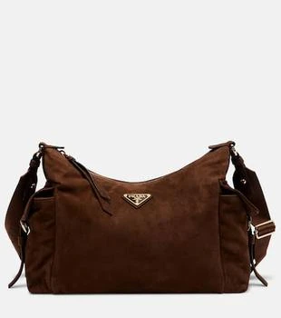 Prada | Prada Explore Large suede shoulder bag