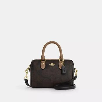 Coach Mini Rowan Crossbody Bag In Blocked Signature Canvas