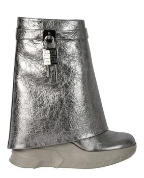 Givenchy | Shark Lock Biker Boots In Grained Leather