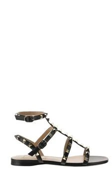 Valentino | Valentino Garavani Rockstud Open Toe Flat Sandals