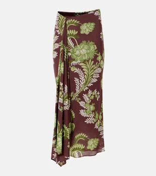 ETRO | Floral draped midi skirt