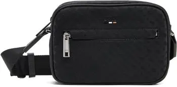 Black Embossed-Logo Bag