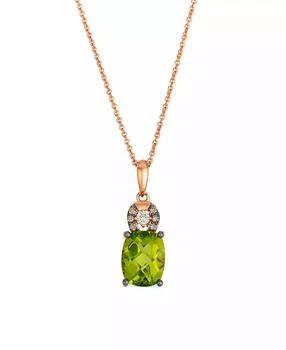 Le Vian | Peridot (2 ct. t.w.), Vanilla and Chocolate Diamonds Pendant Necklace (0.12 ct. t.w.) in 14k Strawberry Gold