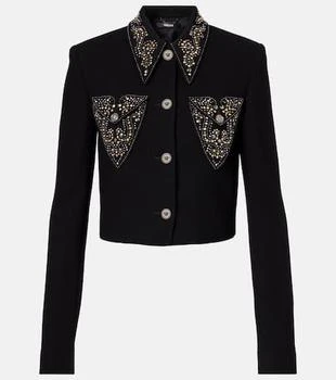 Versace | Studded wool-blend jacket