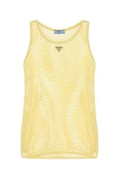 Prada | Prada Triangle-Logo Open-Knit Tank Top