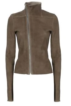 Rick Owens | Rick Owens High Neck Leather Jacket