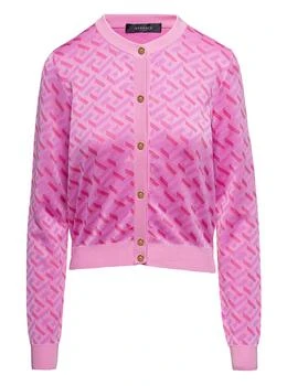 Versace | Versace La Greca Monogram Button-Up Cardigan