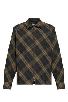 Burberry | Burberry Check Collared Zip-Up Shirt