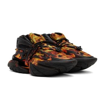 Balmain | Balmain - Men's Unicorn Flame Printed Low-top Neo/leather Sneakers