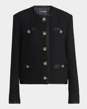 Dolce & Gabbana | Jeweled Button Boucle Jacket
