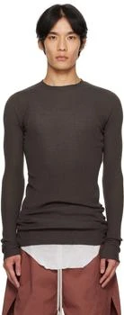 Rick Owens | Gray Concordians Ribbed Round Neck Sweater