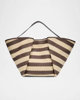 Brunello Cucinelli | Marine Striped Raffia Tote Bag