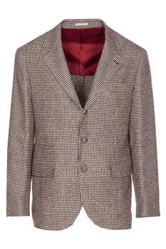 Brunello Cucinelli | Brunello Cucinelli Houndstooth Single Breasted Blazer