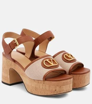 Valentino | VLogo Signature 80 leather platform sandals