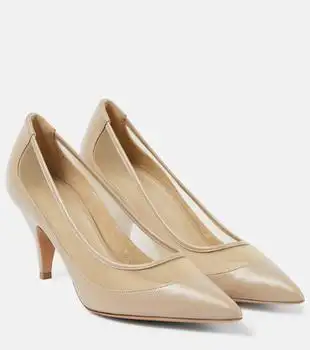 Khaite | River leather and mesh pumps
