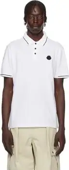 Moncler | White Logo Patch Cotton Polo