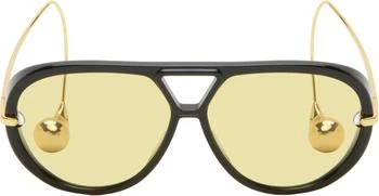 Bottega Veneta | Black Drop Aviator Sunglasses