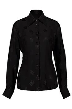 Dolce & Gabbana | Dolce & Gabbana DG Logo Jacquard Long-Sleeved Shirt