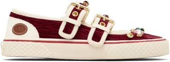 Valentino | Red Double Buckle Sneakers