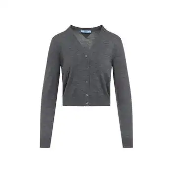 Prada | Prada V-Neck Button-Up Cardigan