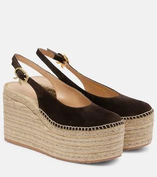Gianvito Rossi | Suede slingback espadrille wedges