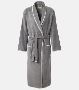 Brunello Cucinelli | Logo linen-trimmed cotton terry bathrobe
