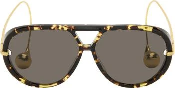 Bottega Veneta | Black Drop Aviator Sunglasses