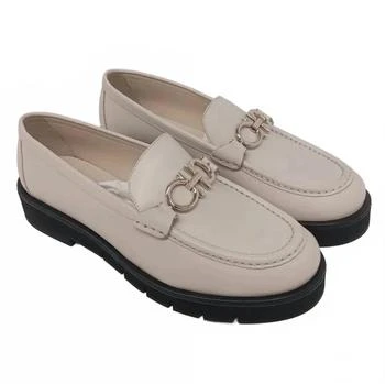 Salvatore Ferragamo | Women's Rolo Double Gancio Bit Loafers In Bone