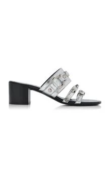 Balenciaga | Balenciaga City Metallic Leather Sandals - Moda Operandi