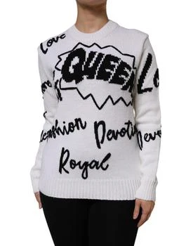 Dolce & Gabbana | Wool Knit Crew Neck Pullover Women's Sweater