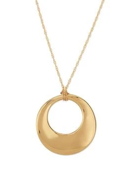 Bloomingdale's | Graduate Circle Pendant Necklace in 14K Yellow Gold, 18"