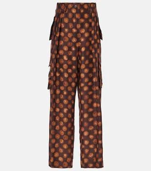 Dries Van Noten | Printed silk cargo pants