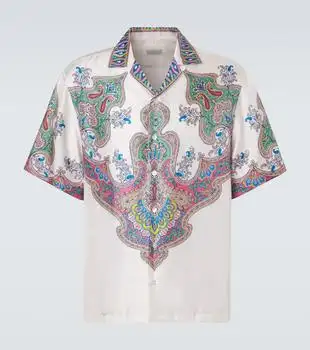 ETRO | Paisley silk twill bowling shirt