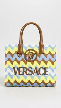 Versace | Small Fabric and Lambskin Leather Tote