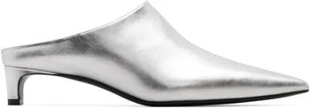 Jil Sander | Silver Mule Heels