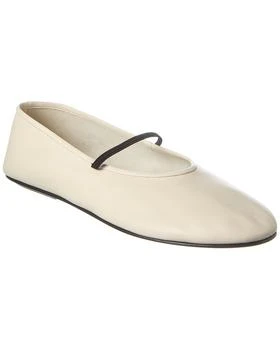 Elastic Leather Ballet Flat