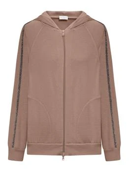 Brunello Cucinelli | Brunello Cucinelli Trim Embellished Zipped Hoodie