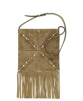 Valentino | Valentino Garavani Macara Fringe Detailed Shoulder Bag