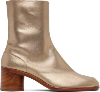 MAISON MARGIELA | Gold Tabi Ankle Boots